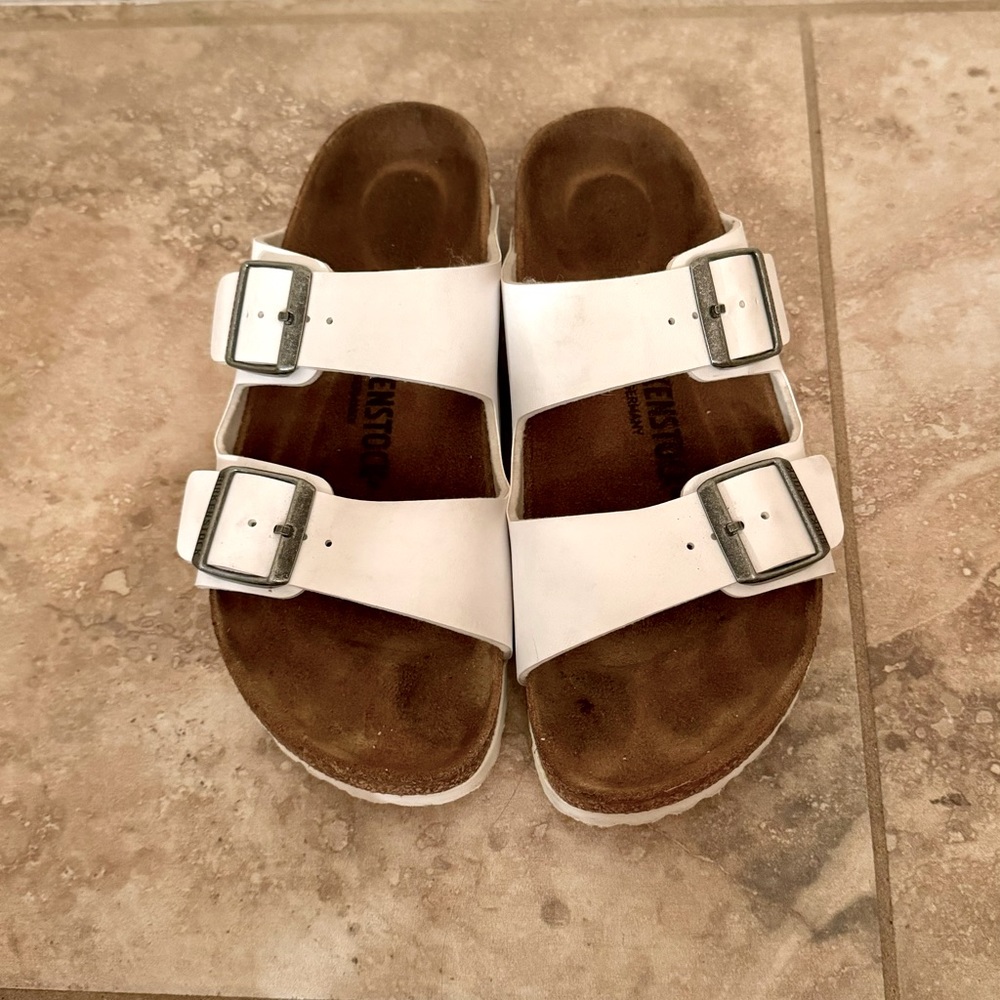 Birkenstock Big Buckle Leather Arizona white 39 8/8.5